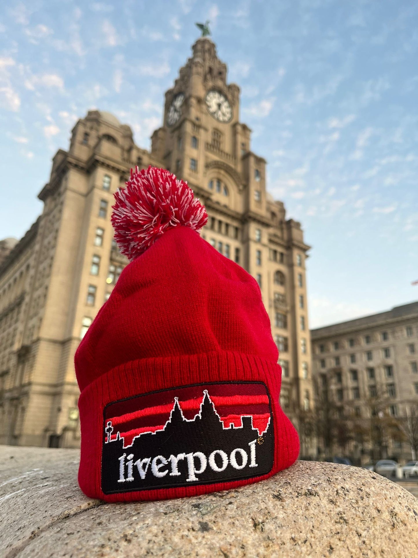 Liverpool Skyline Beanie Red