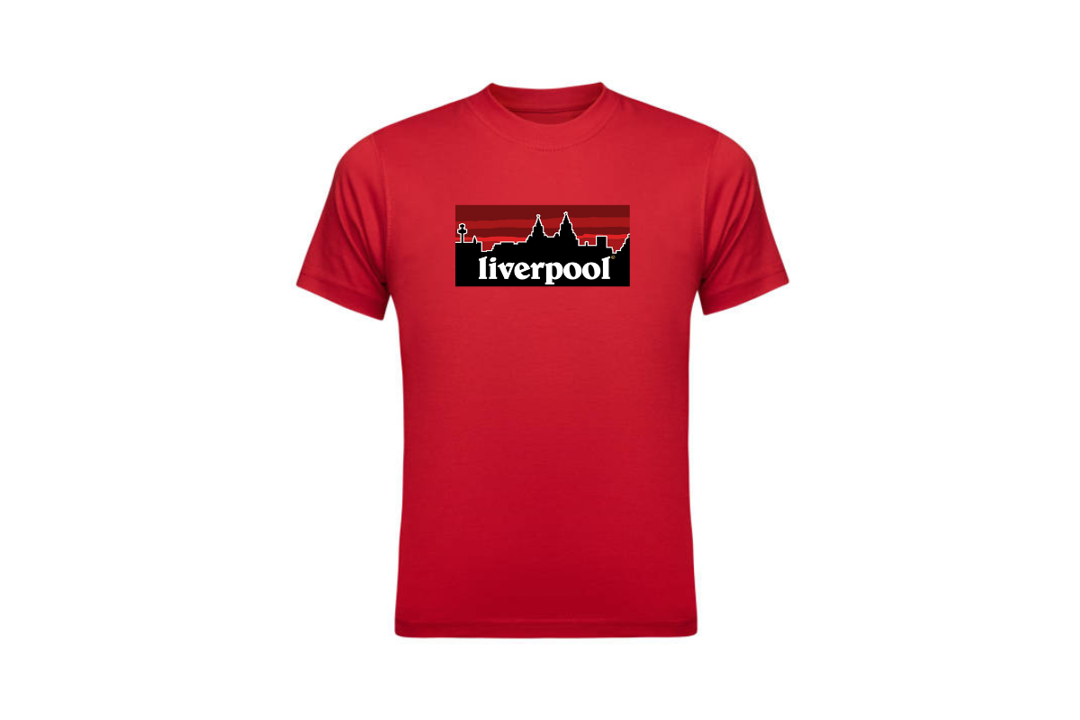 Kids Liverpool Skyline Red