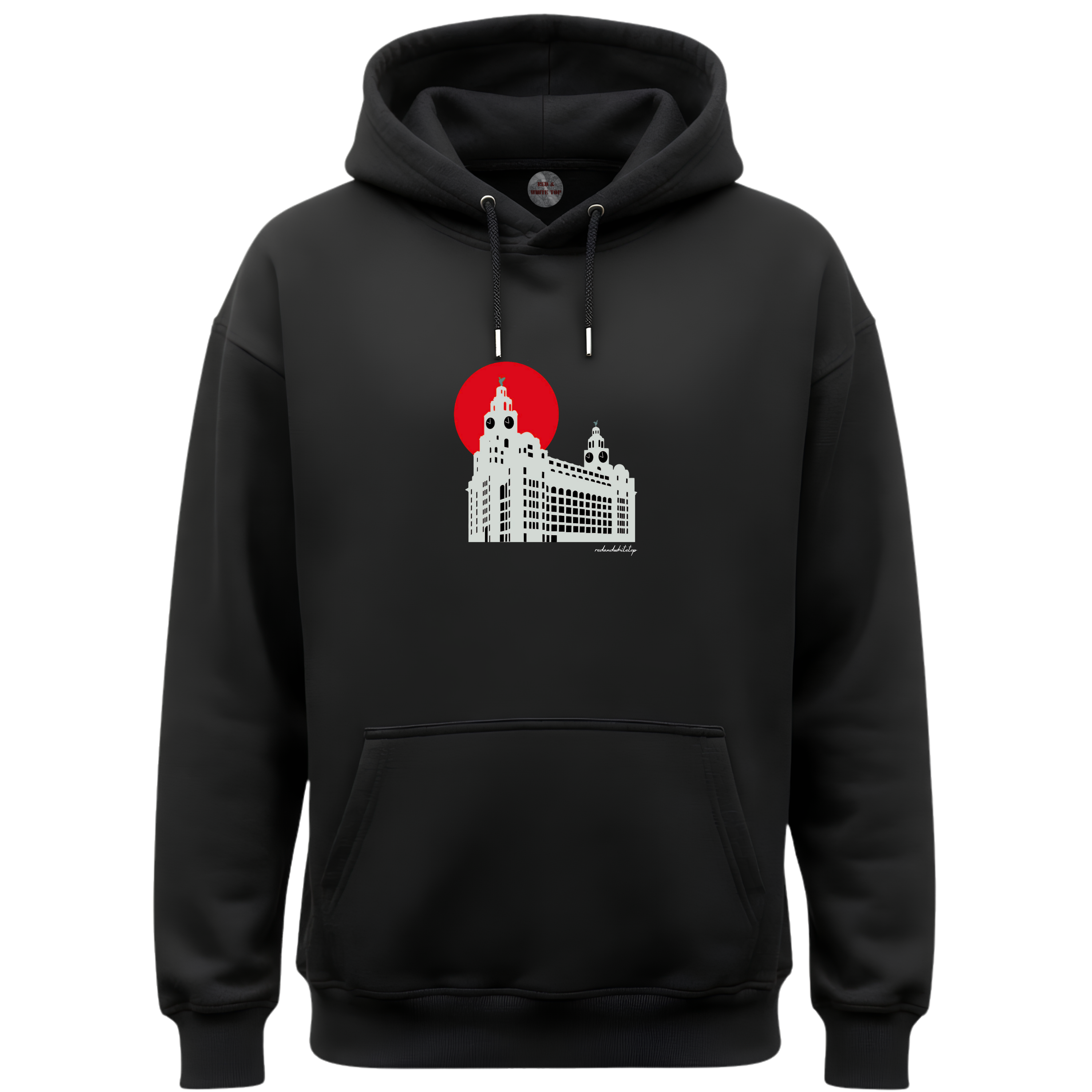 Red Sun Liver Buildings T Hoodie