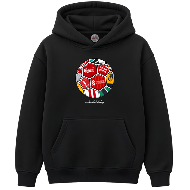 Kids Liverpool Match Ball Hoodie – Red And White Top