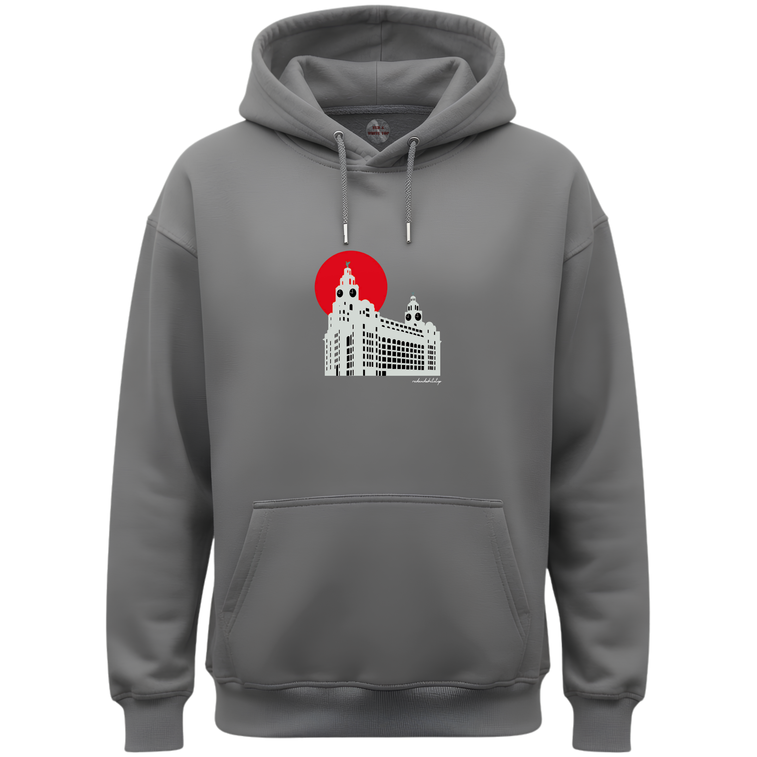Red Sun Liver Buildings T Hoodie