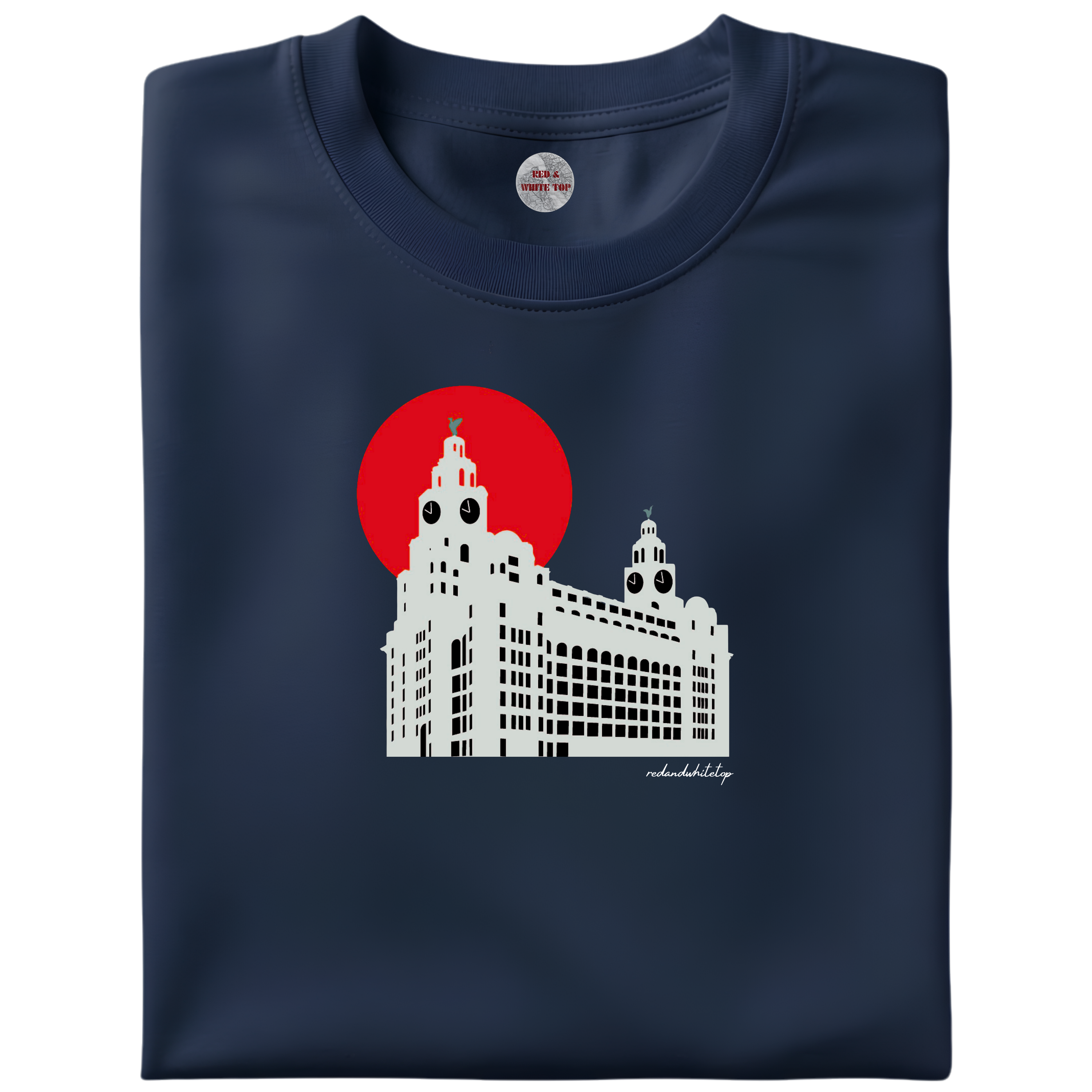 Red Sun Liver Buildings T Shirt