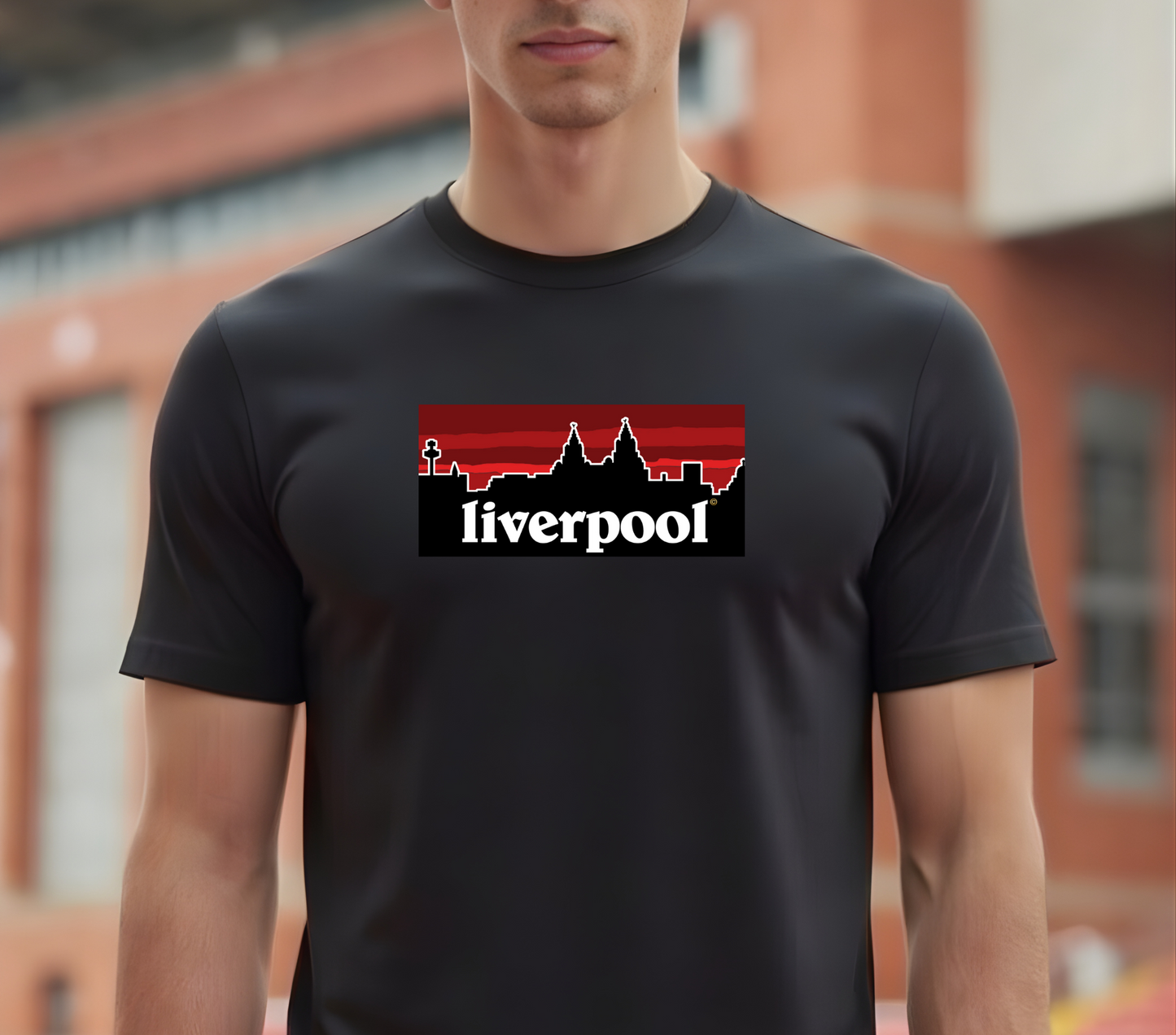 Liverpool© Skyline T Shirt Red