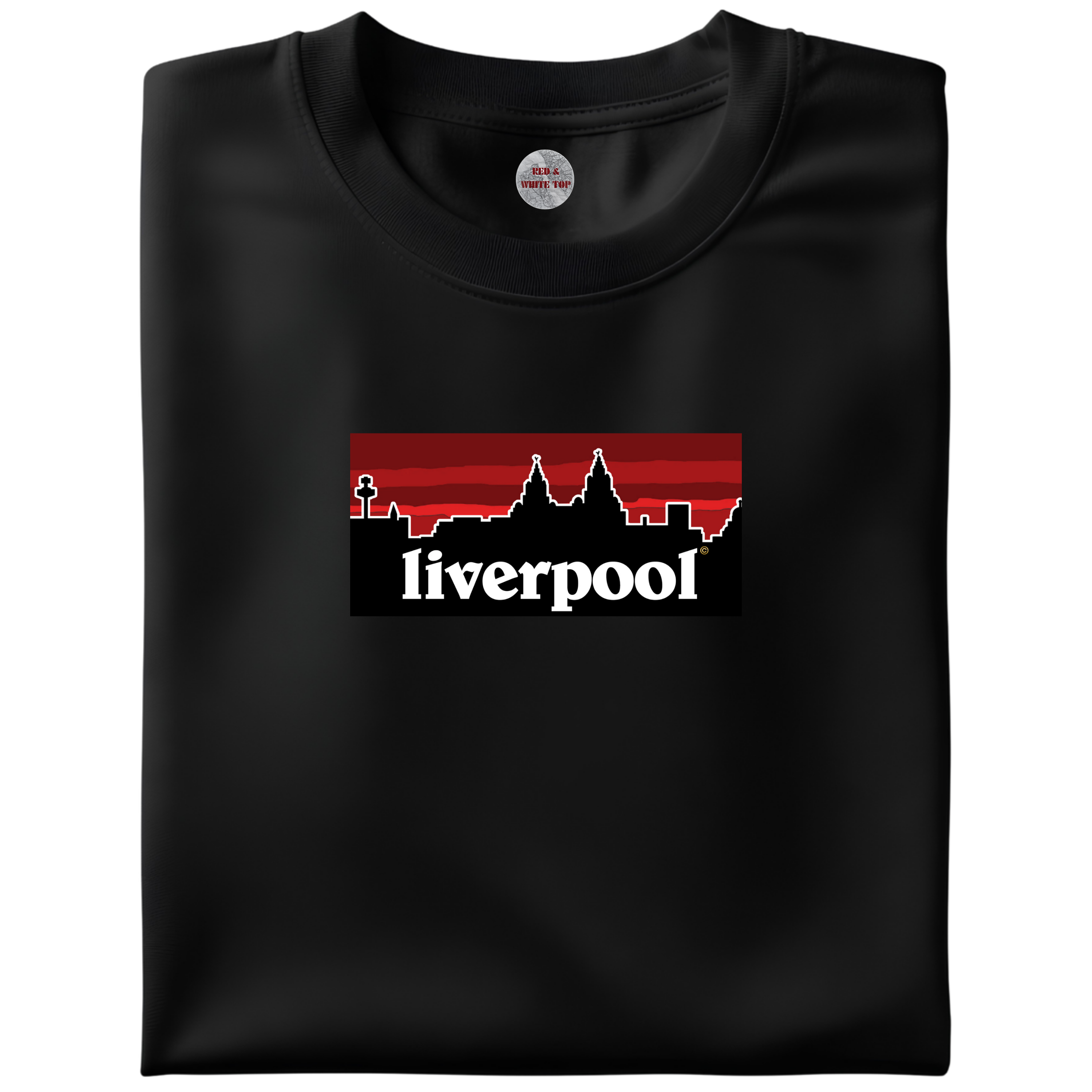 Liverpool Skyline T Shirt Red