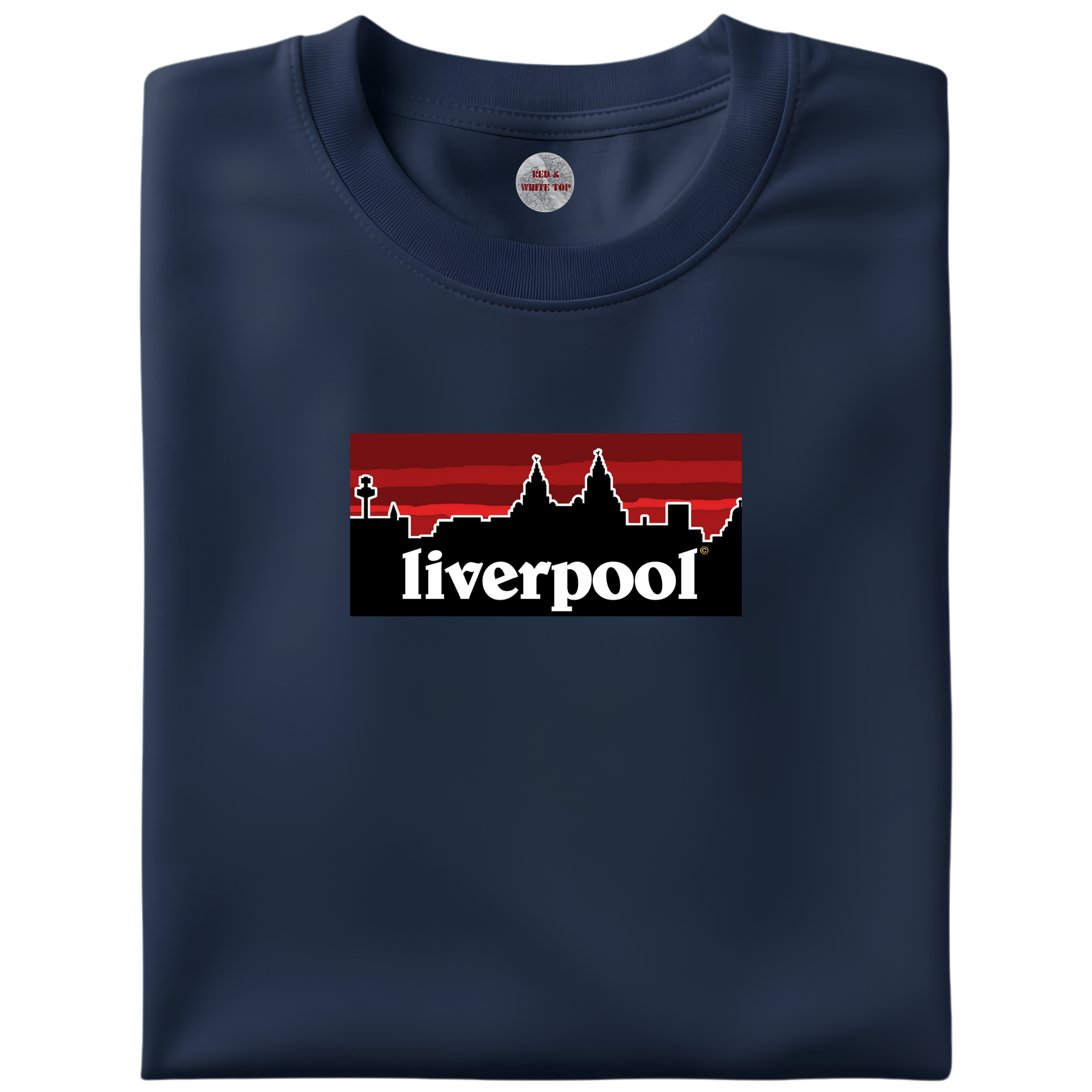 Liverpool Skyline T Shirt Red