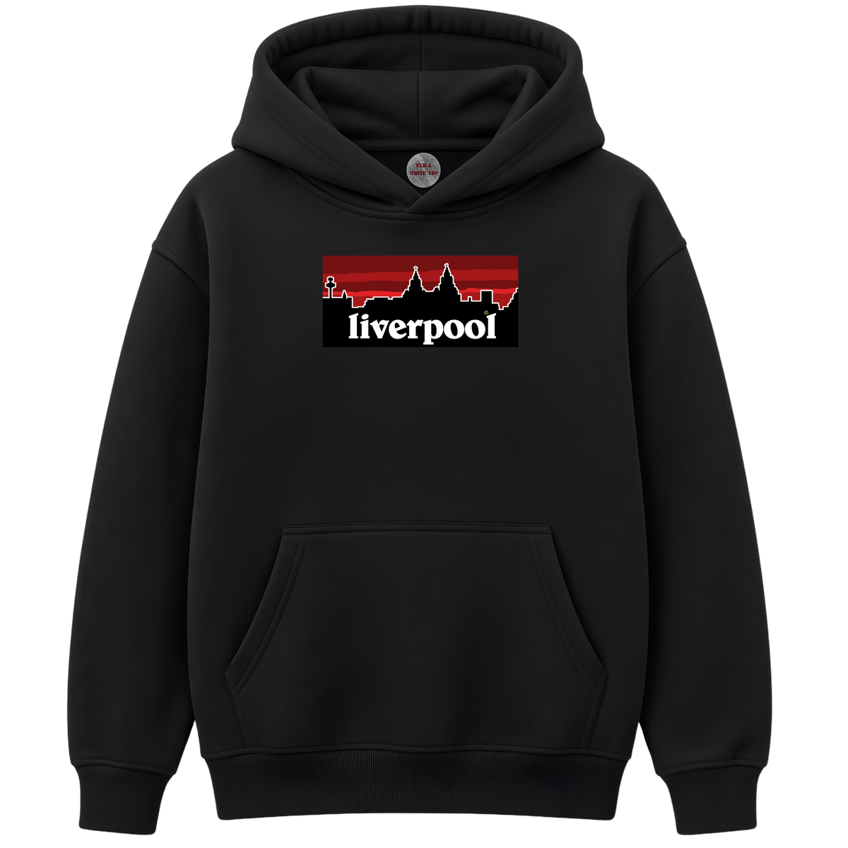 Kids Liverpool Skyline Red Hoodie