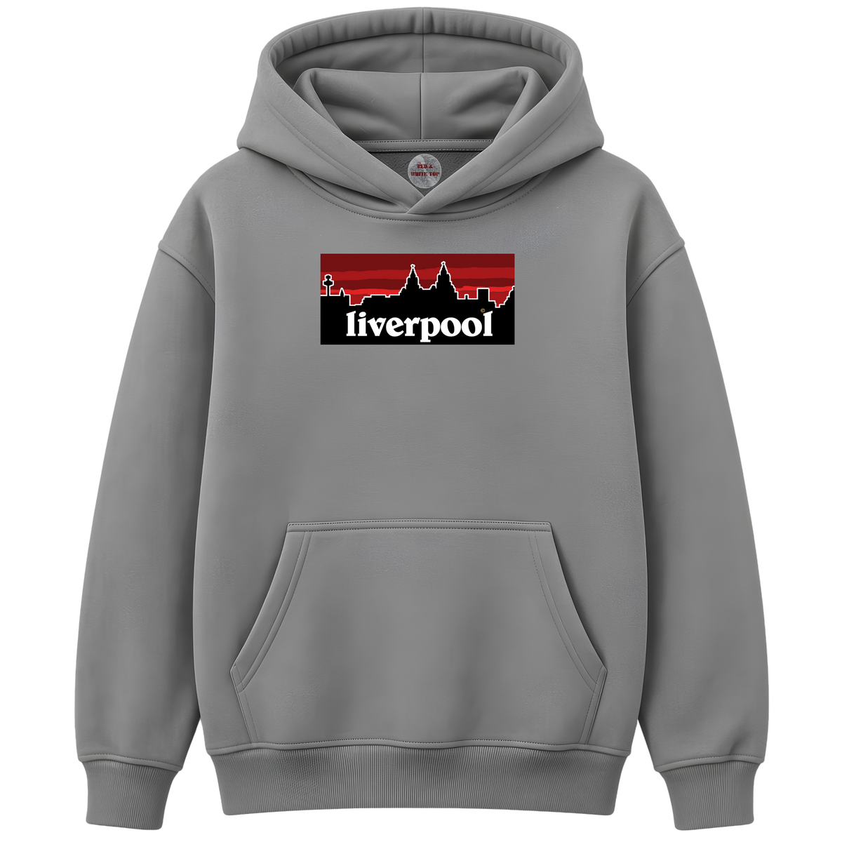 Kids Liverpool Skyline Red Hoodie