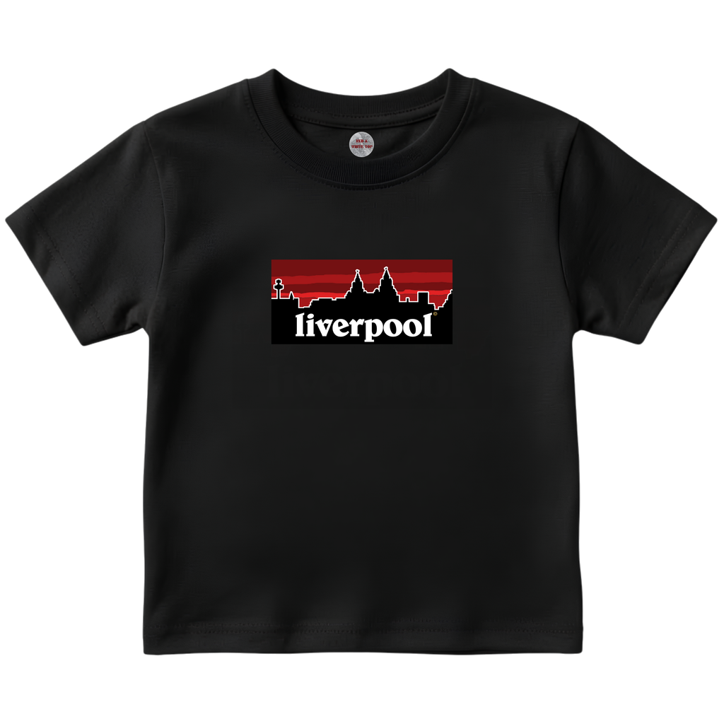 Kids Liverpool Skyline Red T Shirt