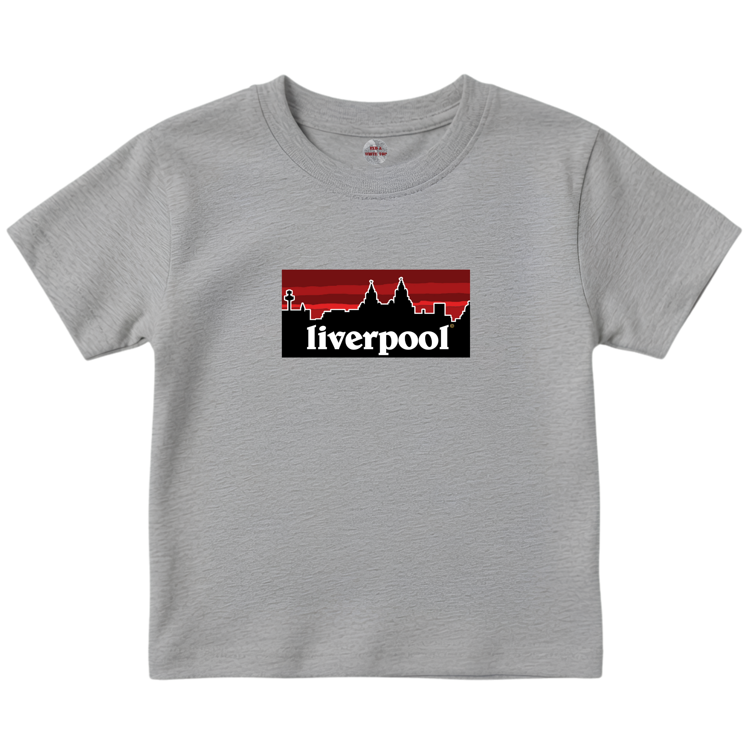 Kids Liverpool Skyline Red T Shirt
