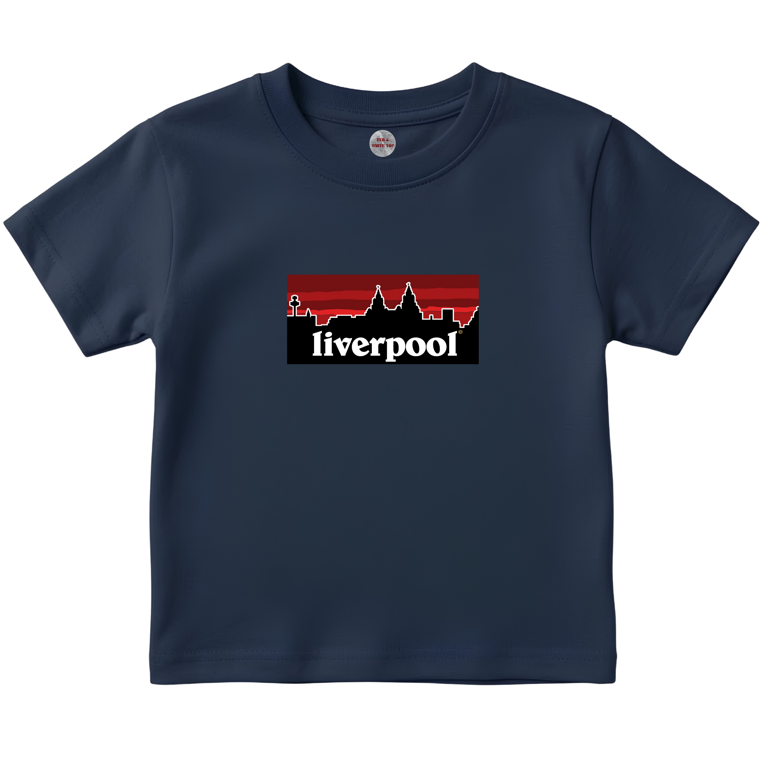 Kids Liverpool Skyline Red T Shirt