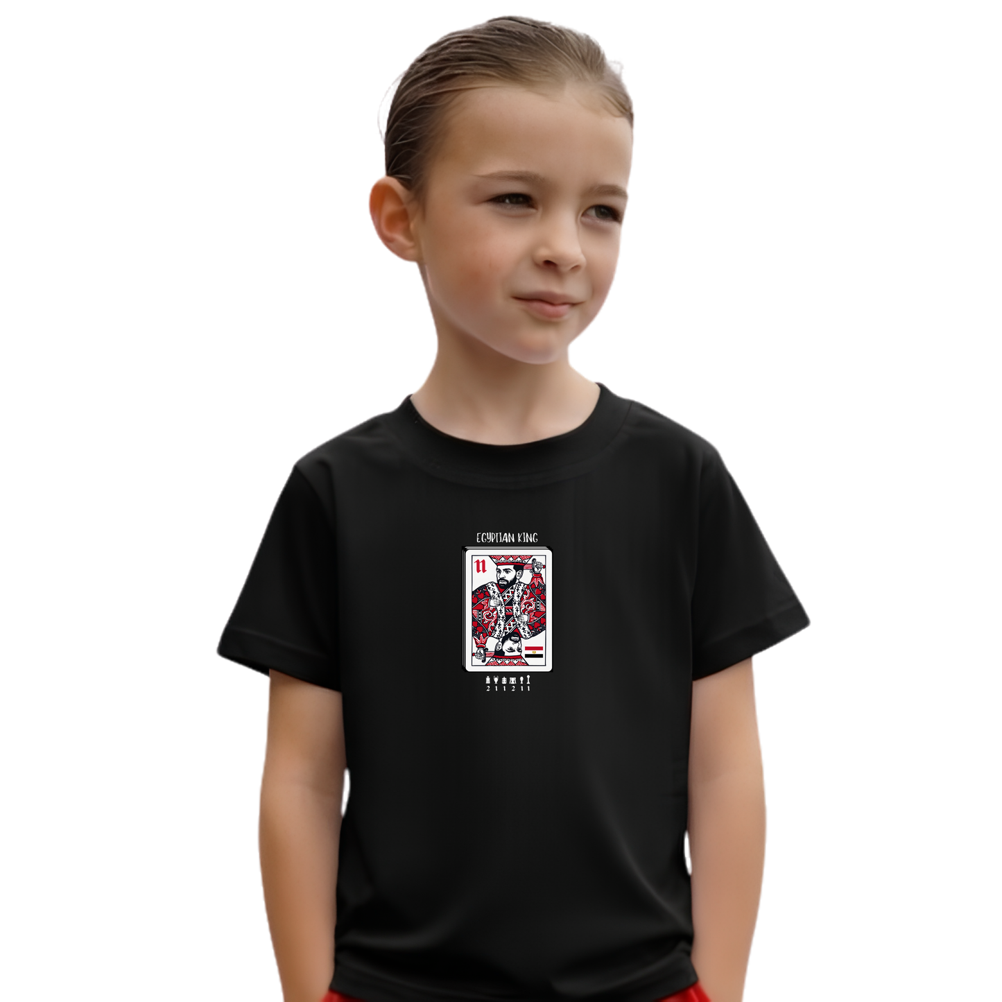 Kids King of Egypt Playing Card T Shirt