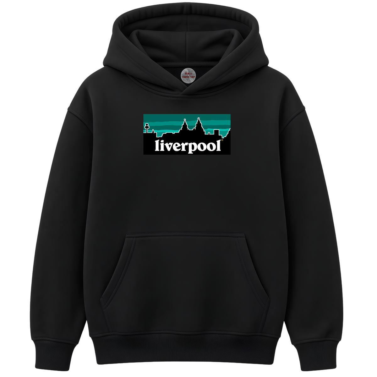 Kids Liverpool Skyline Teal Hoodie