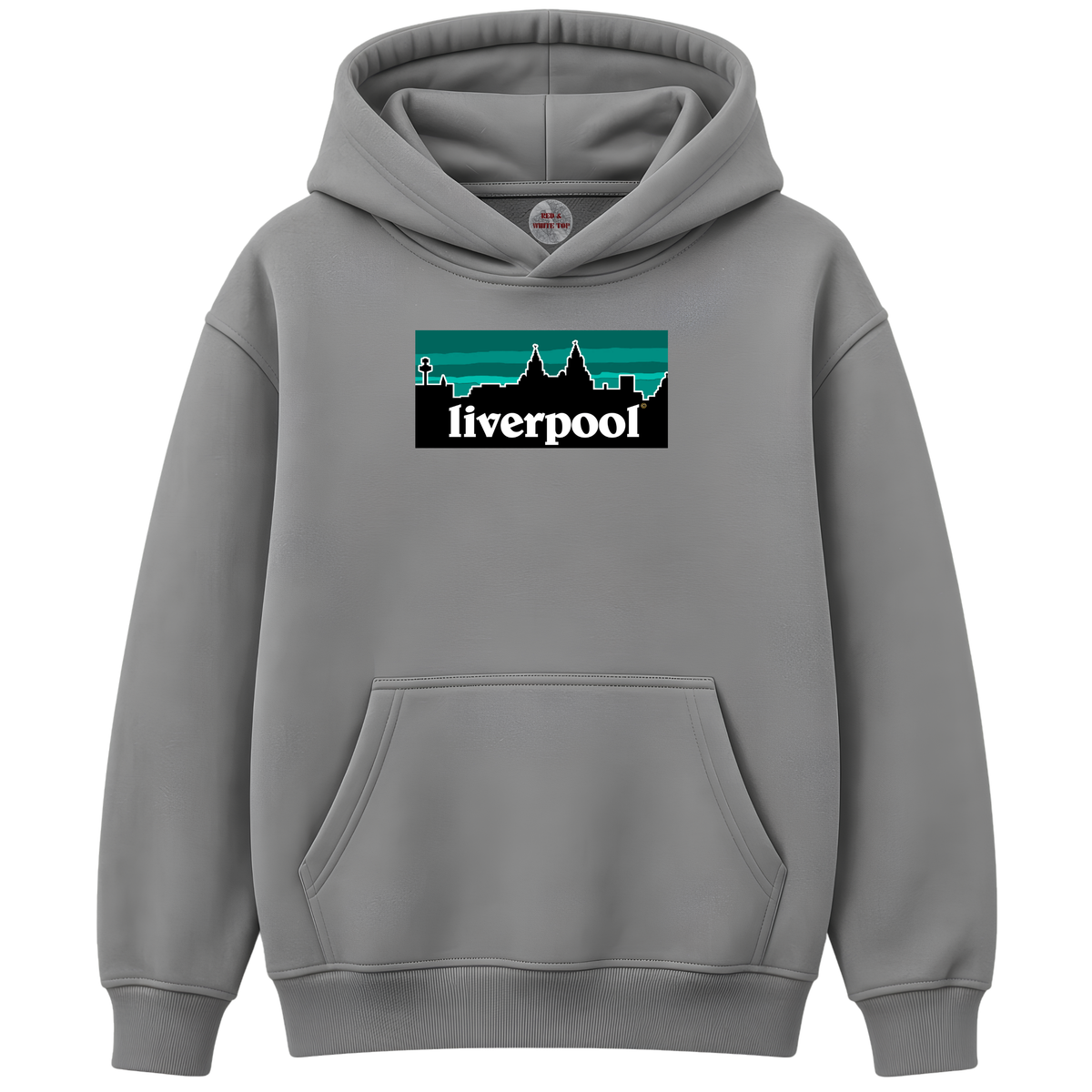 Kids Liverpool Skyline Teal Hoodie