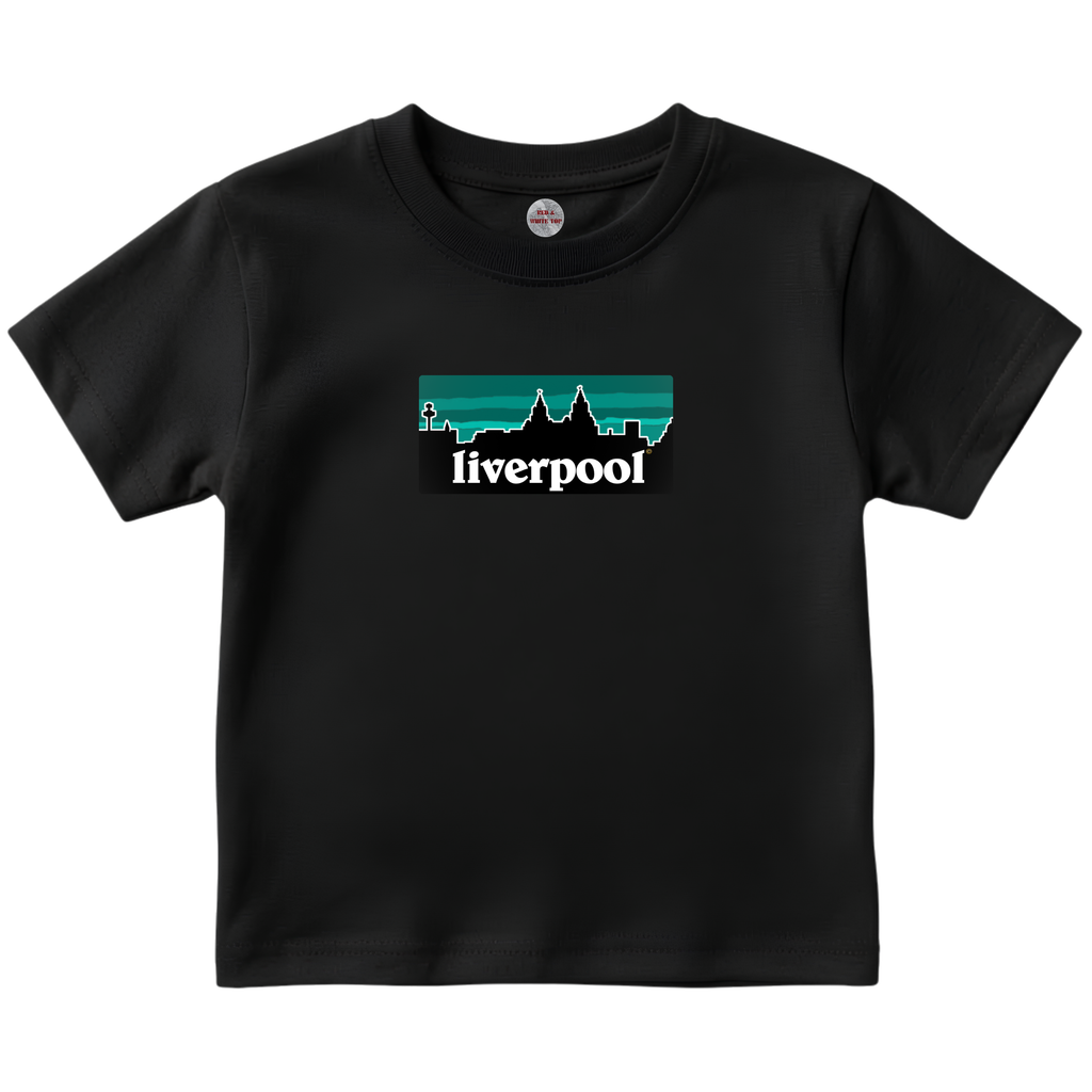 Kids Liverpool Skyline Teal T Shirt