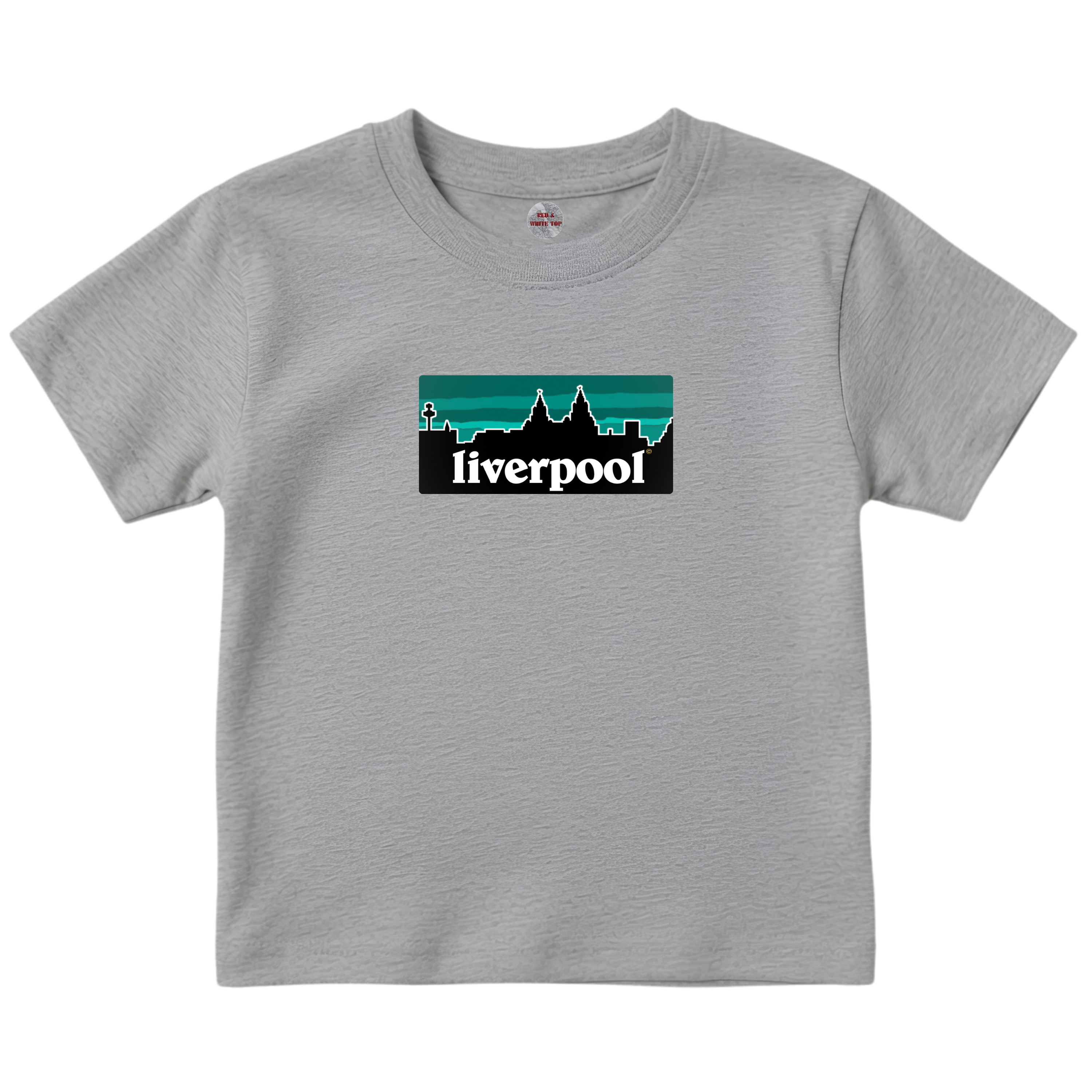 Kids Liverpool Skyline Teal T Shirt
