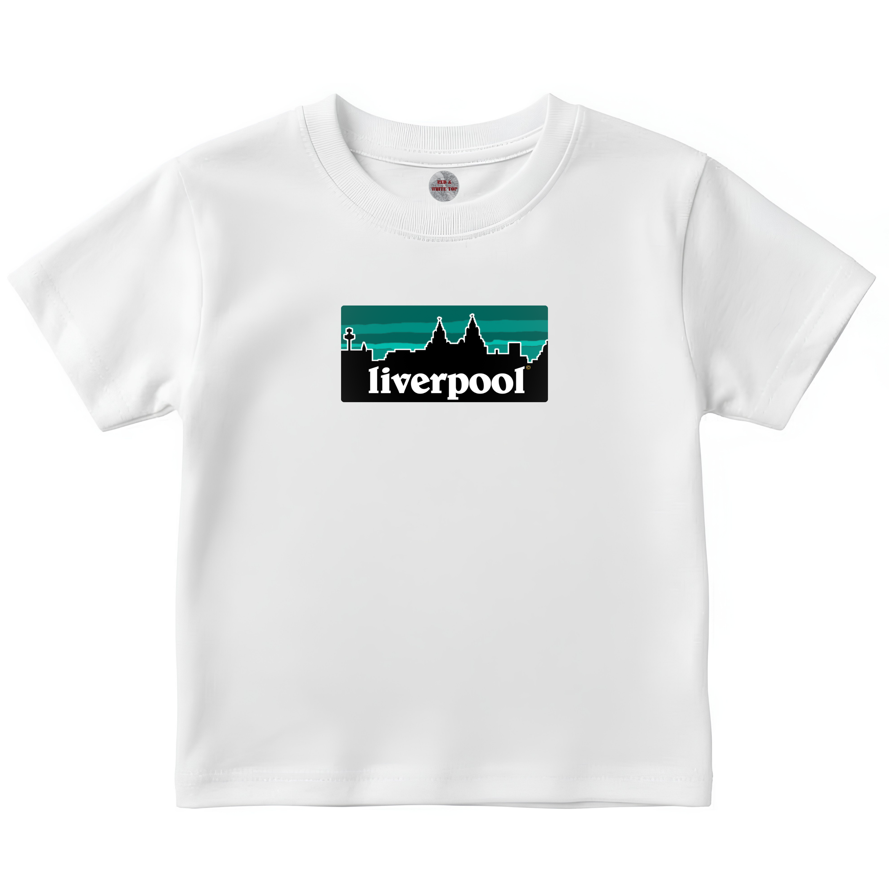 Kids Liverpool Skyline Teal T Shirt